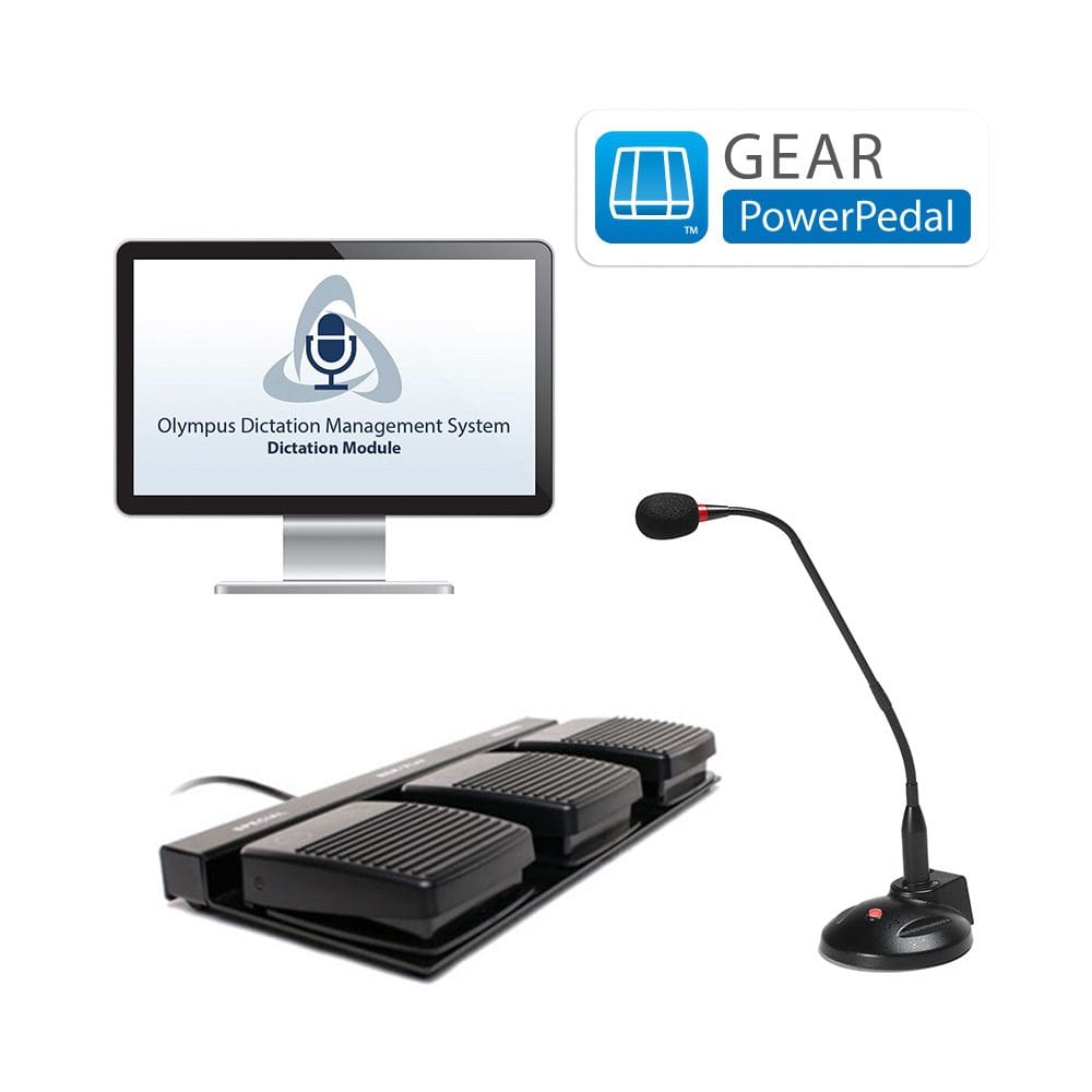USB Dictation Foot Pedal Power for Dragon Medical One
